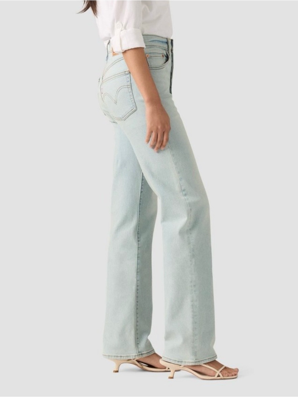 Levi’s Woman’s Ribcage High Rise Straight Leg Jeans 28X32 $75.00 NWT - Picture 3 of 11